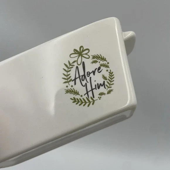Lifeway Ceramic Mini Loaf Pan 'Adore Him' - Picture 4 of 13